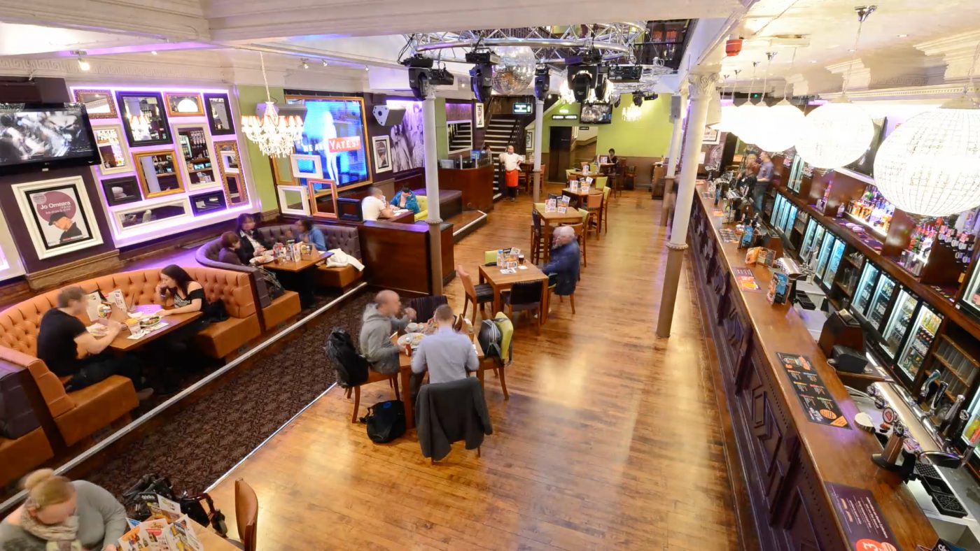 Time lapse video of Yates bar refurbishment.